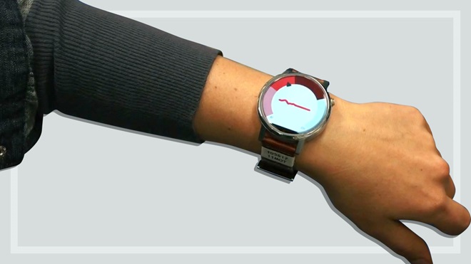 heart rate monitor on woman's wrist